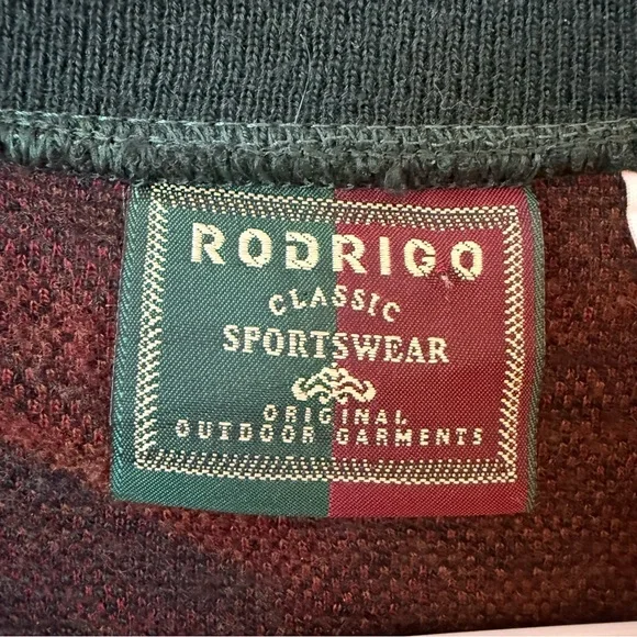 Patchwork pattern knit oversized cardigan wool blend pockets multicolor vintage - Picture 7 of 10